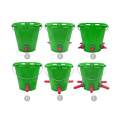 8L Plastic Animal Calf Lamb Milk Feeding Bucket Cattle Cow Hanging Milk Feeder with Teats